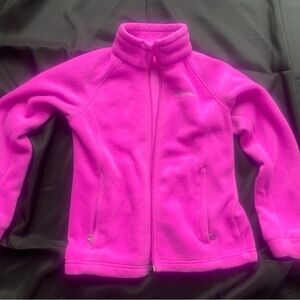 Columbia fleece girls medium hot pink jacket